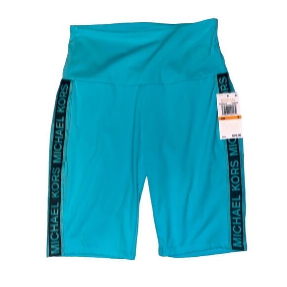 MICHAEL Kors Biker Shorts In Turquoise - Picture 1 of 3